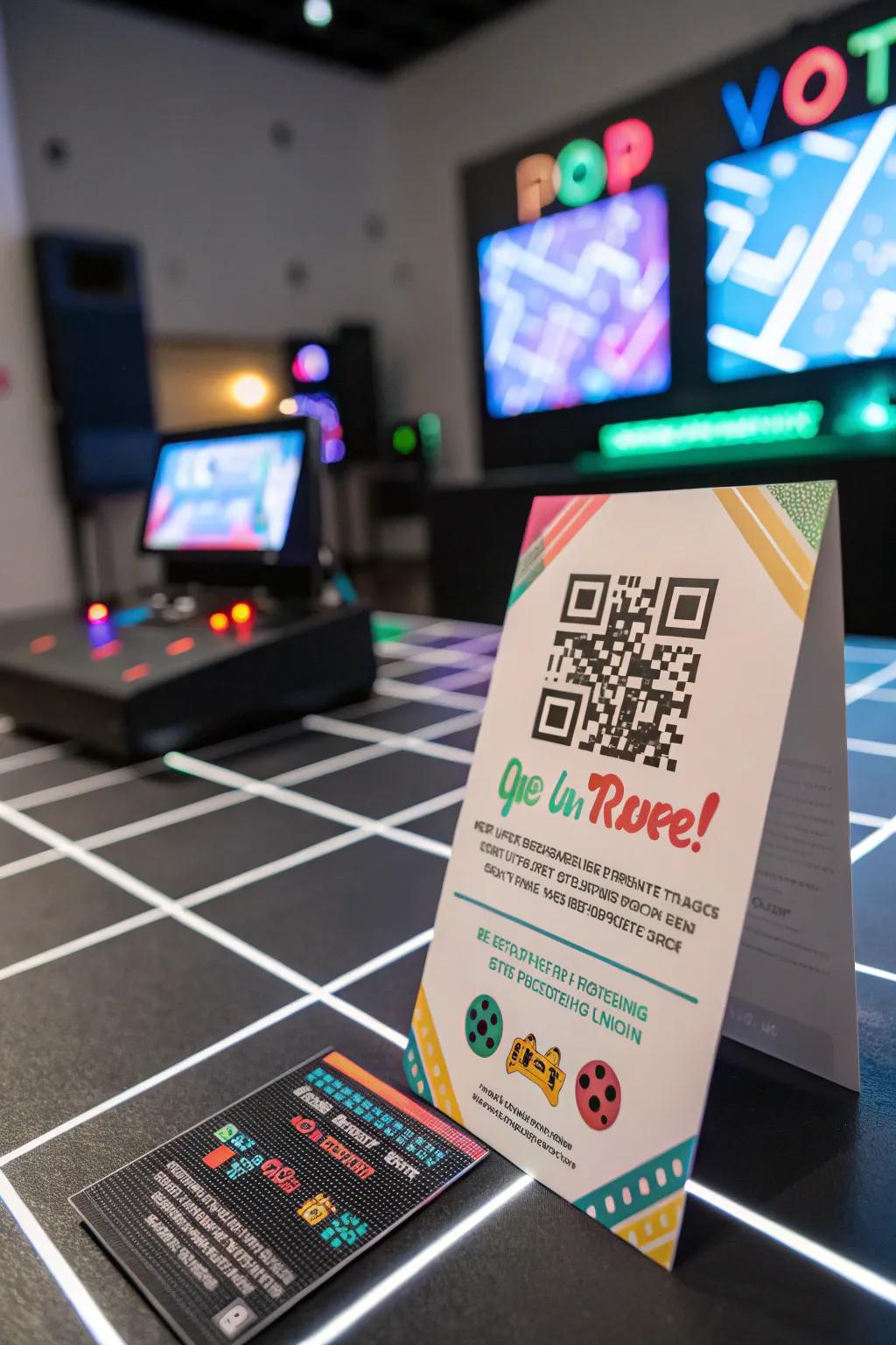 A fun and tech-savvy interactive invitation with pop-up elements.