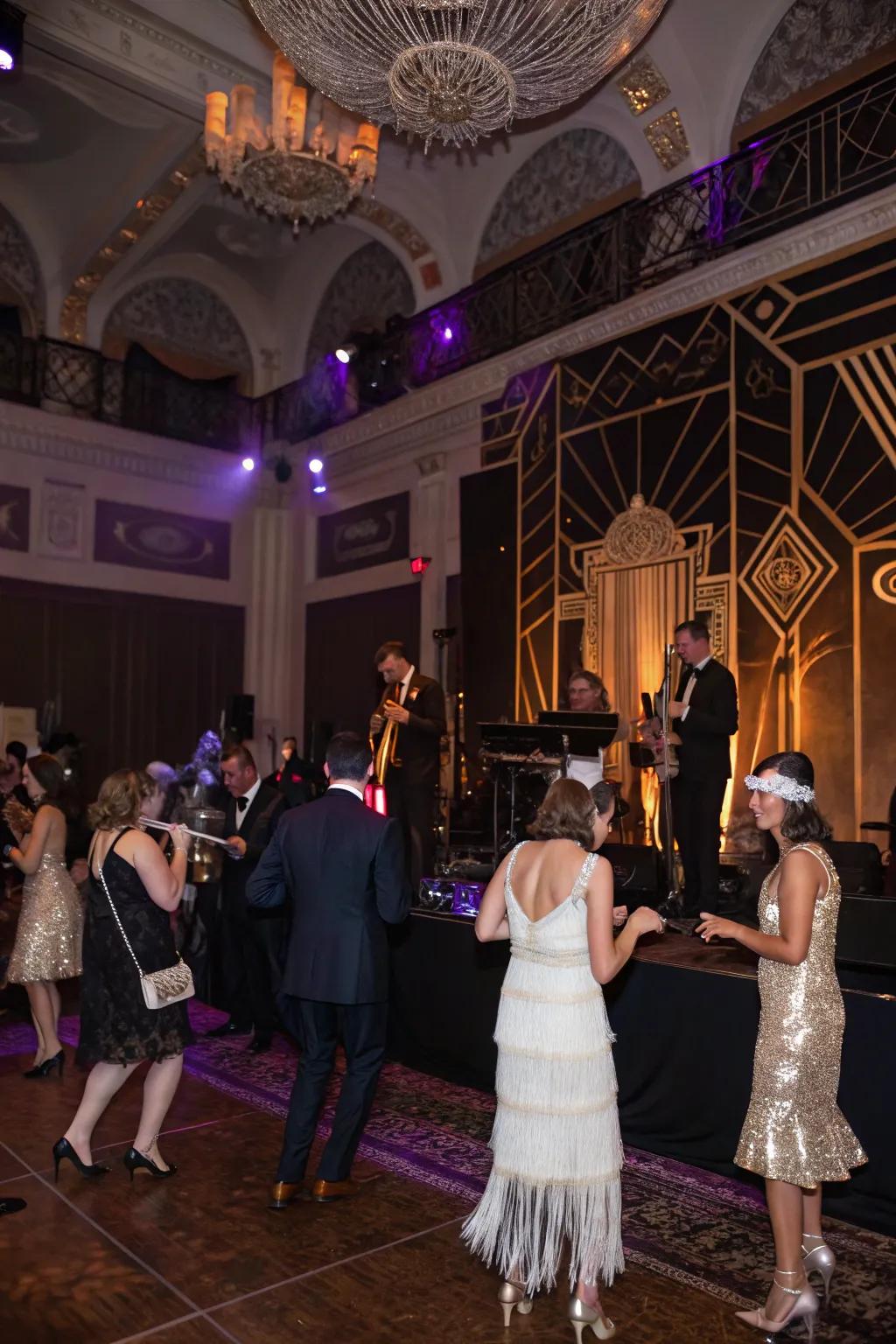 Step back in time with a Roaring Twenties theme.