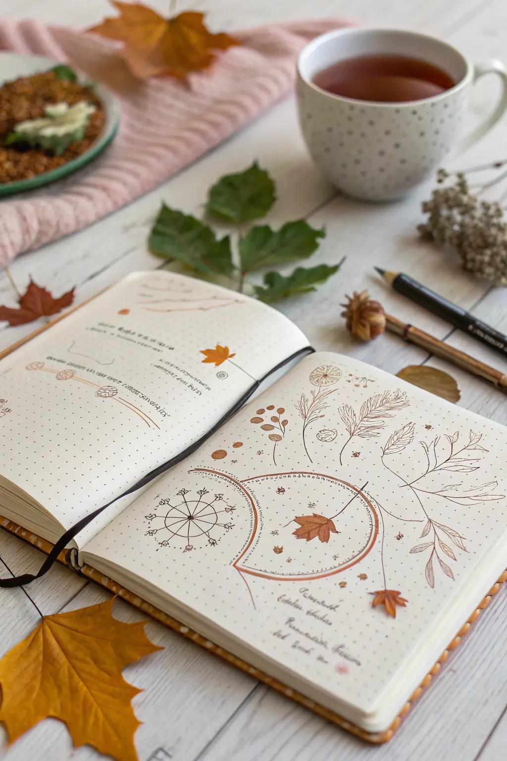 Embrace October's charm with mindful maps in your bullet journal. ð¿ð #BulletJournal #OctoberVibes