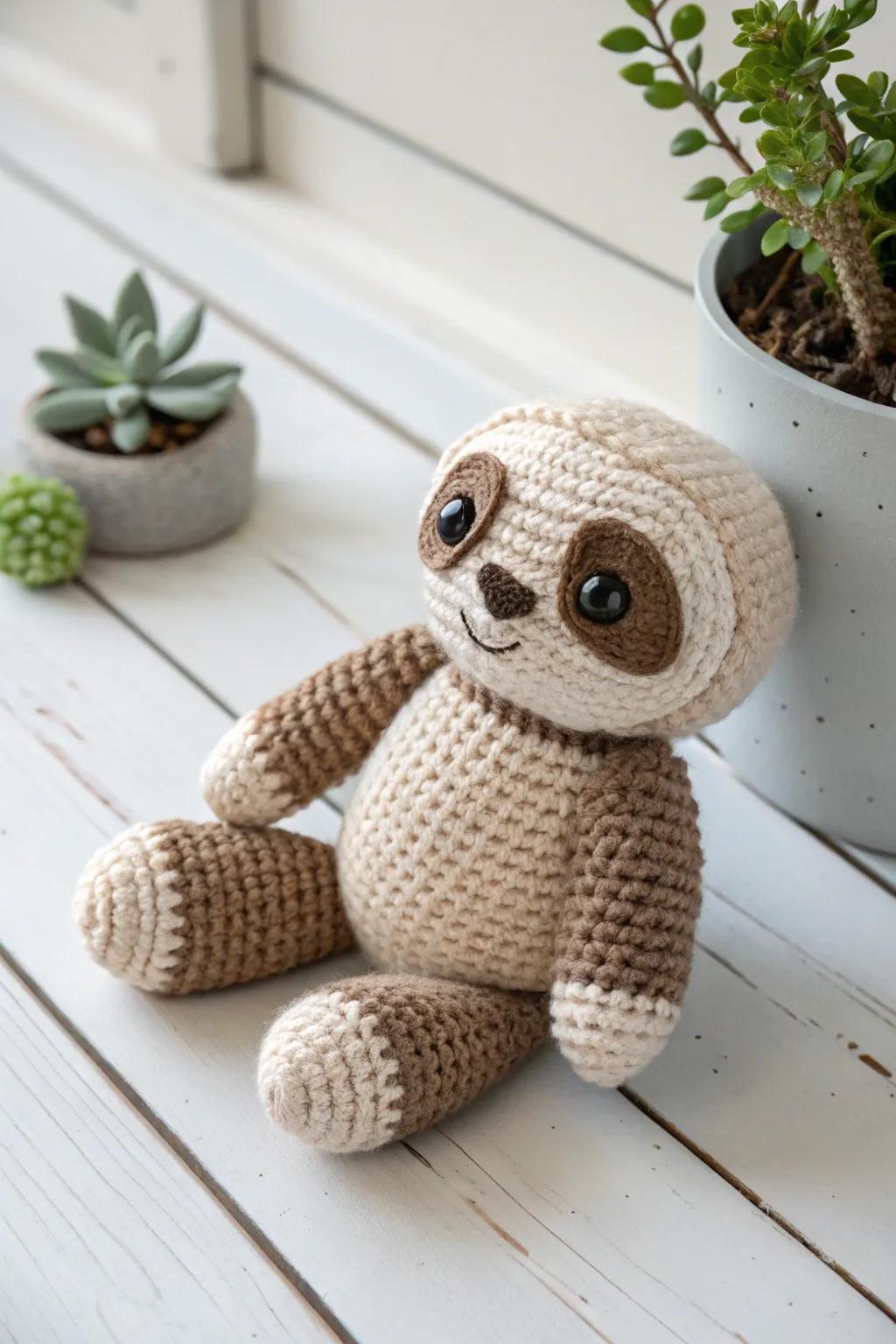 Craft your cuddle companion: This adorable amigurumi sloth invites you to embrace the art of slow living.
