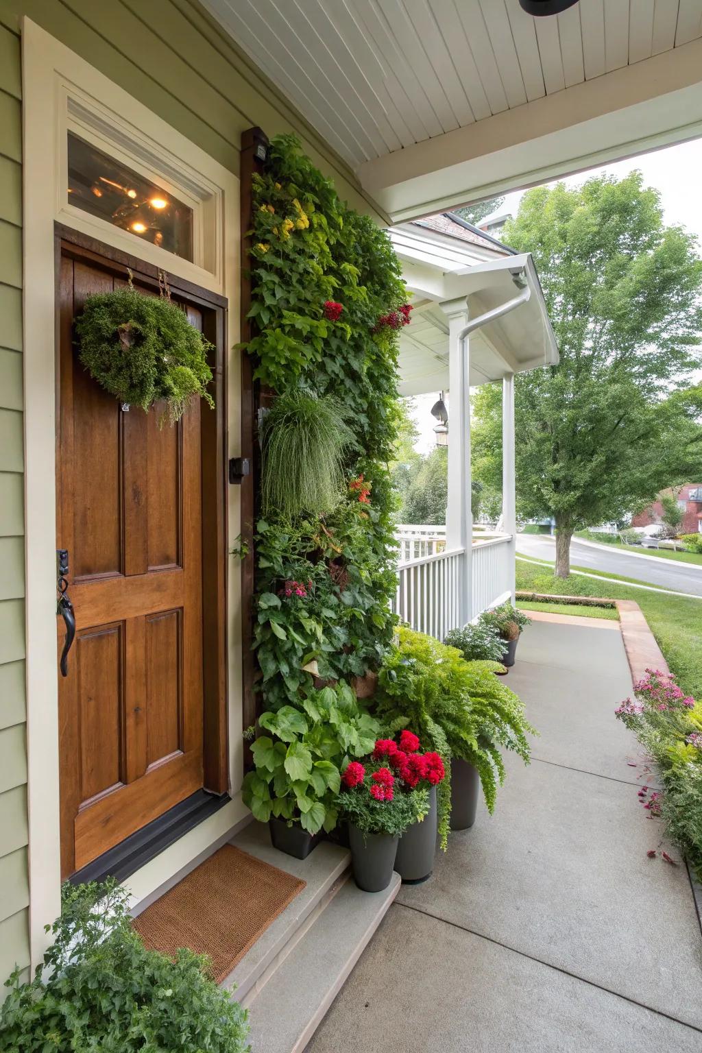 Save space with a vertical garden.