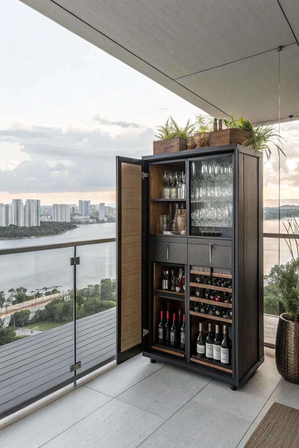 Bar cabinets offer style and storage in one.