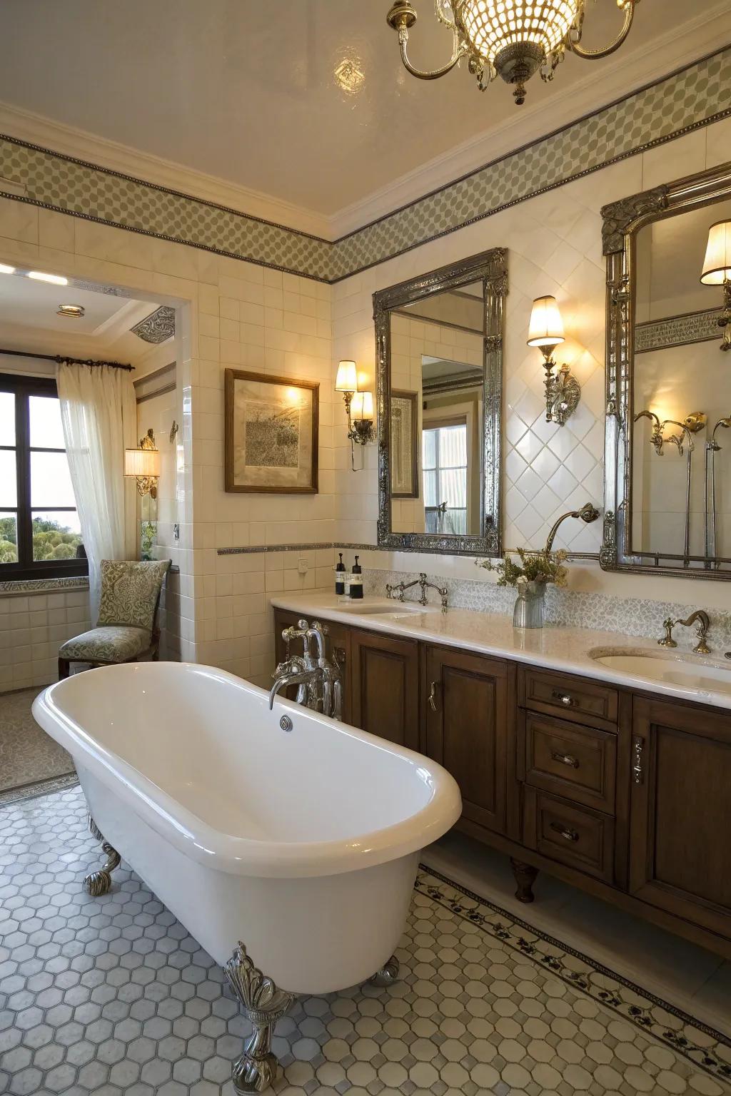 Mirrors create the illusion of more space.