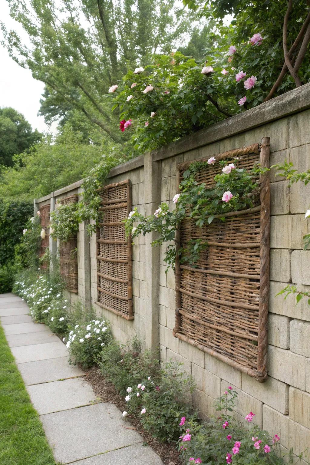 Woven willow adds rustic charm and coziness.