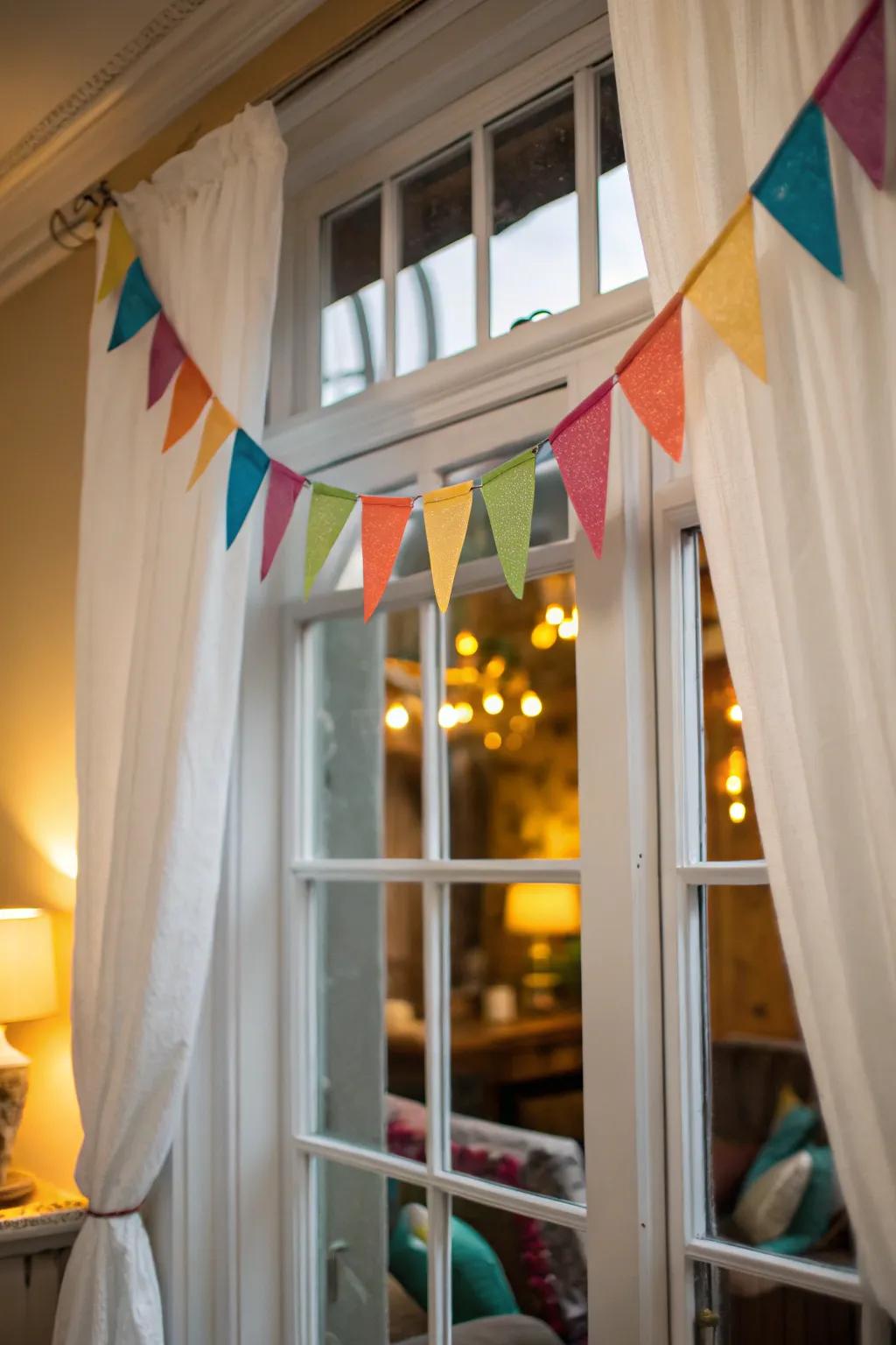 Charming bunting for a festive atmosphere.