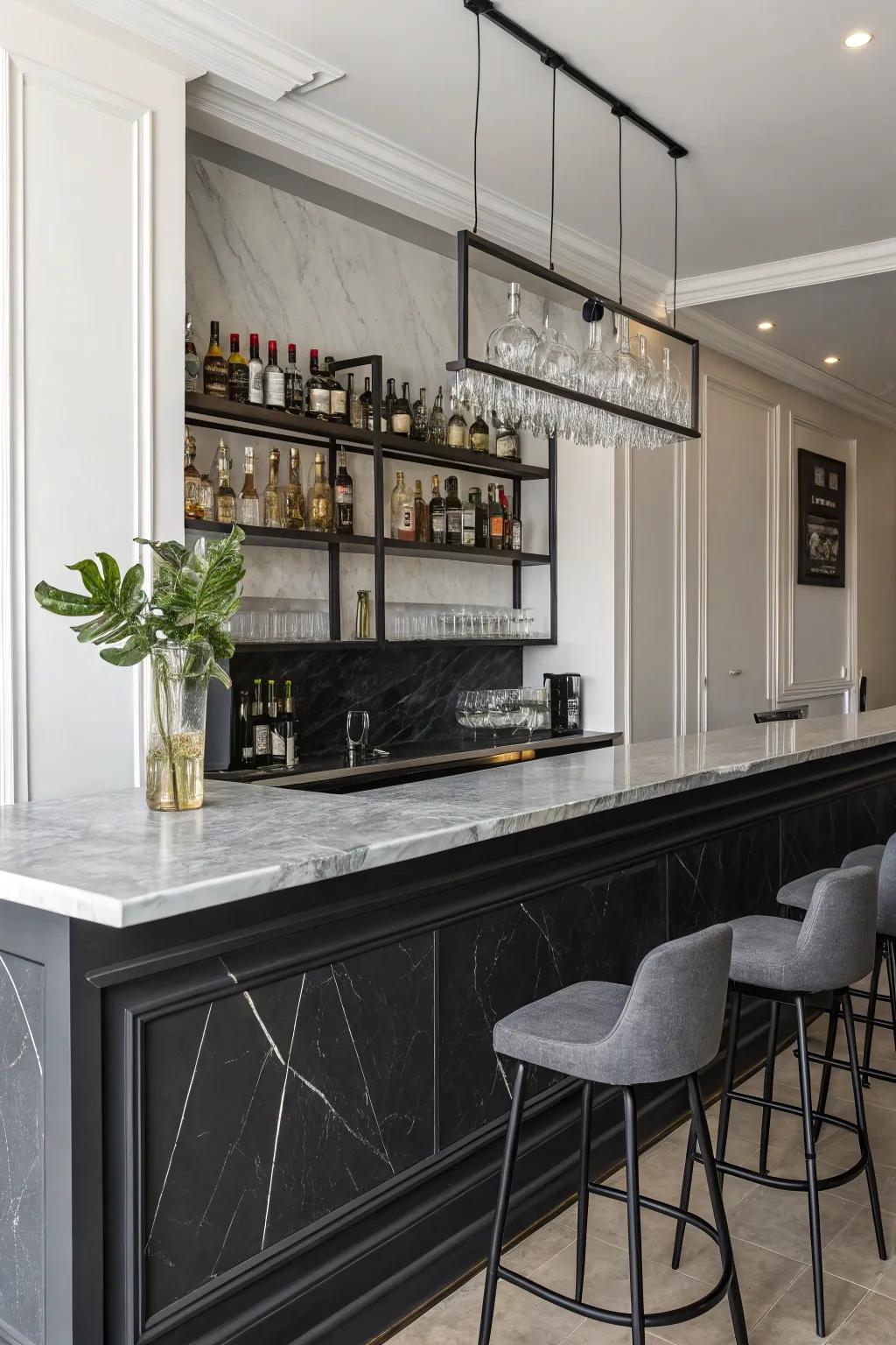 Monochrome palettes offer sleek and sophisticated style.