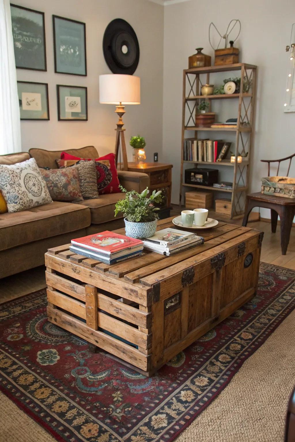 Repurposed items add a personal and storied touch.