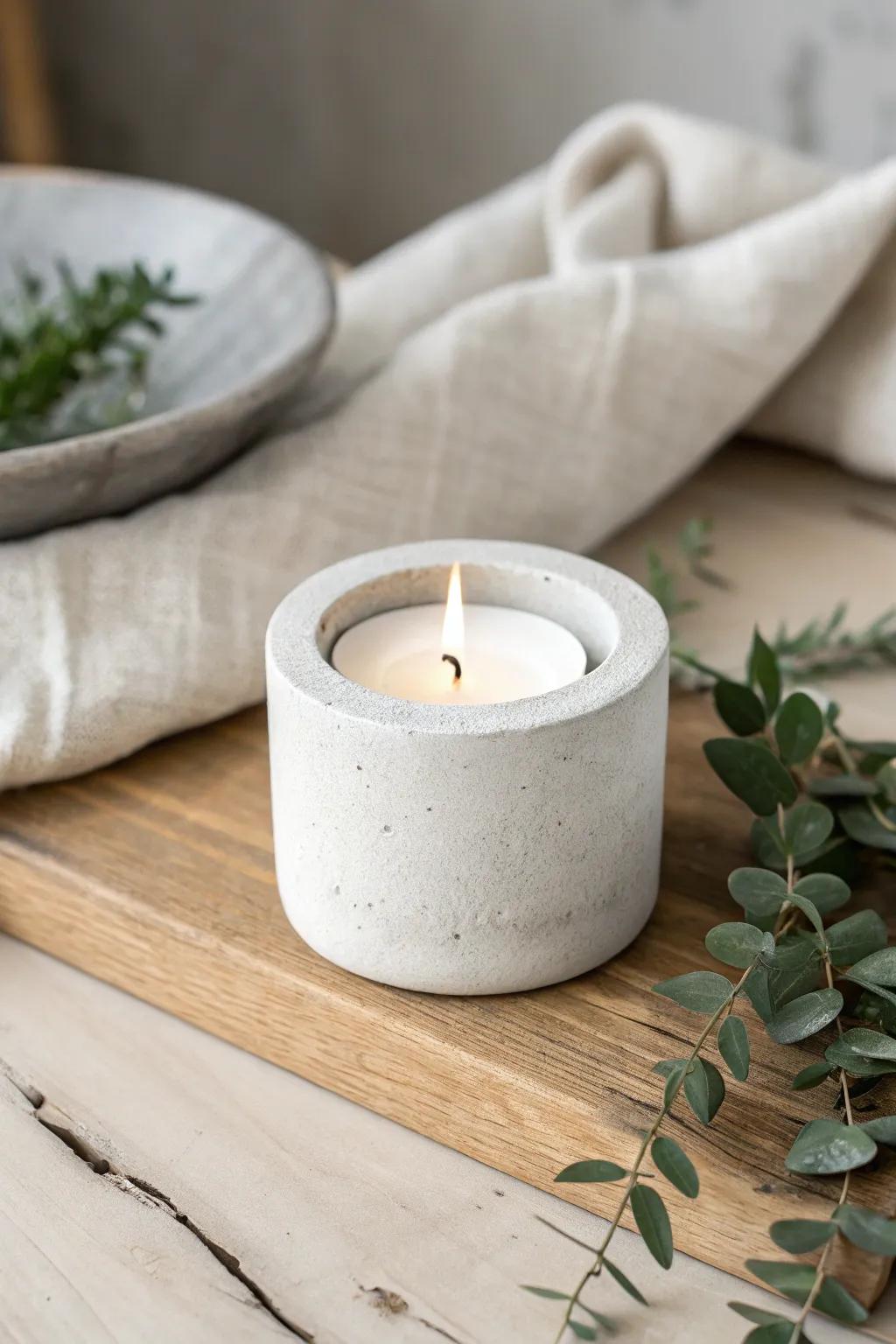 Embrace the serene beauty of handmade concrete elegance. Perfect for a peaceful, minimalist home ambiance.