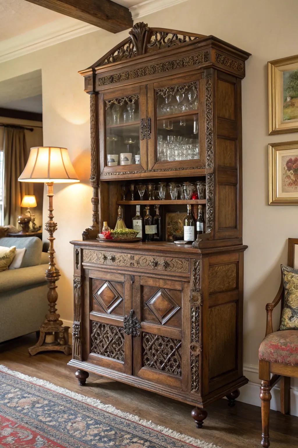 Vintage cabinets bring character and a sense of history to your home.