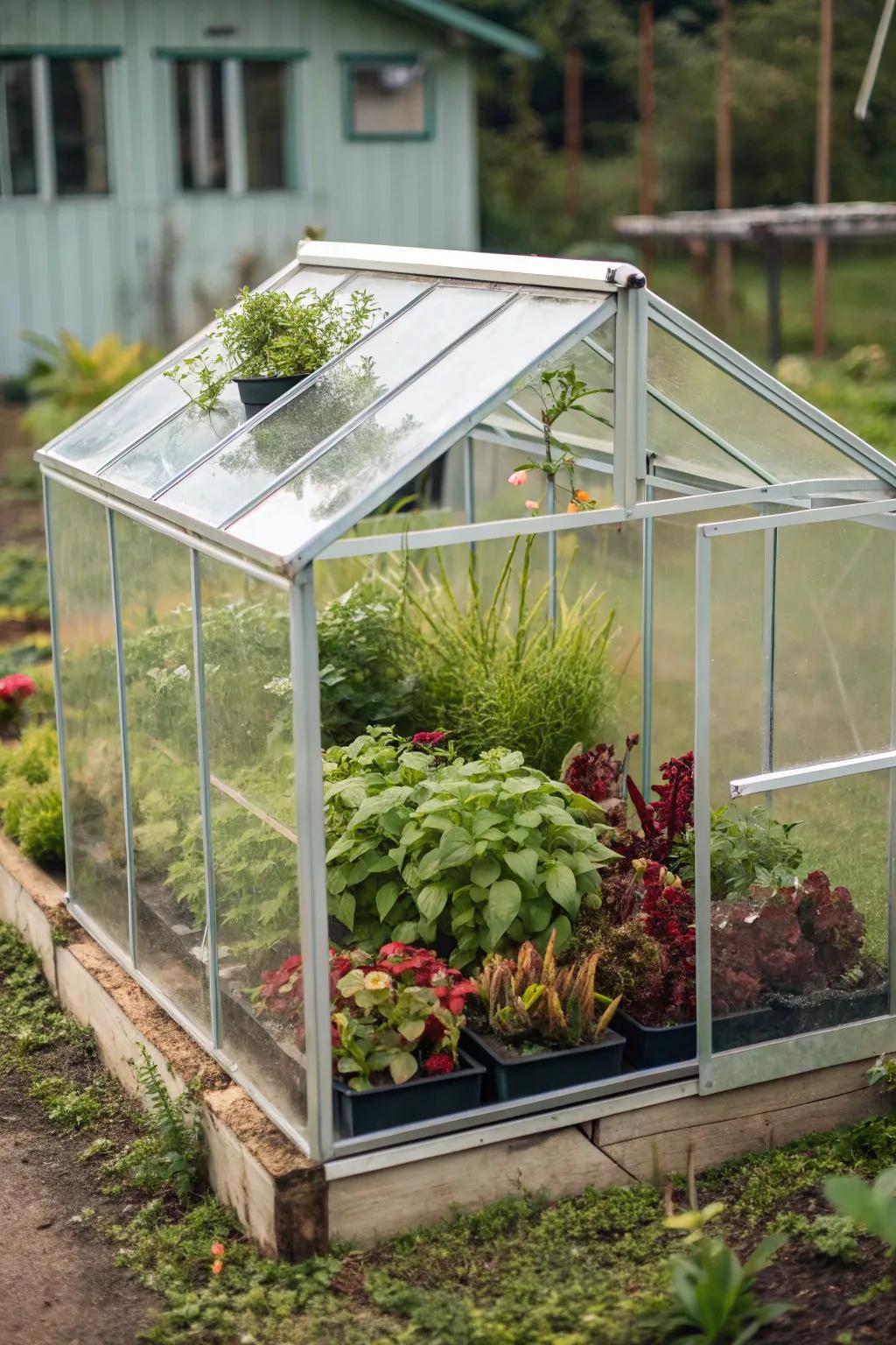Cultivate a green thumb with a plexiglass greenhouse.