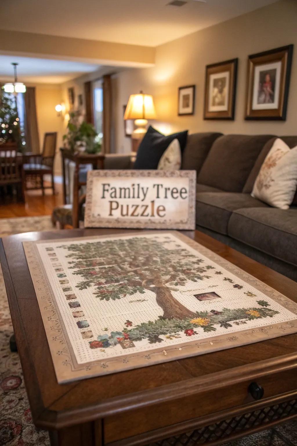A family tree puzzle that combines fun and family heritage.