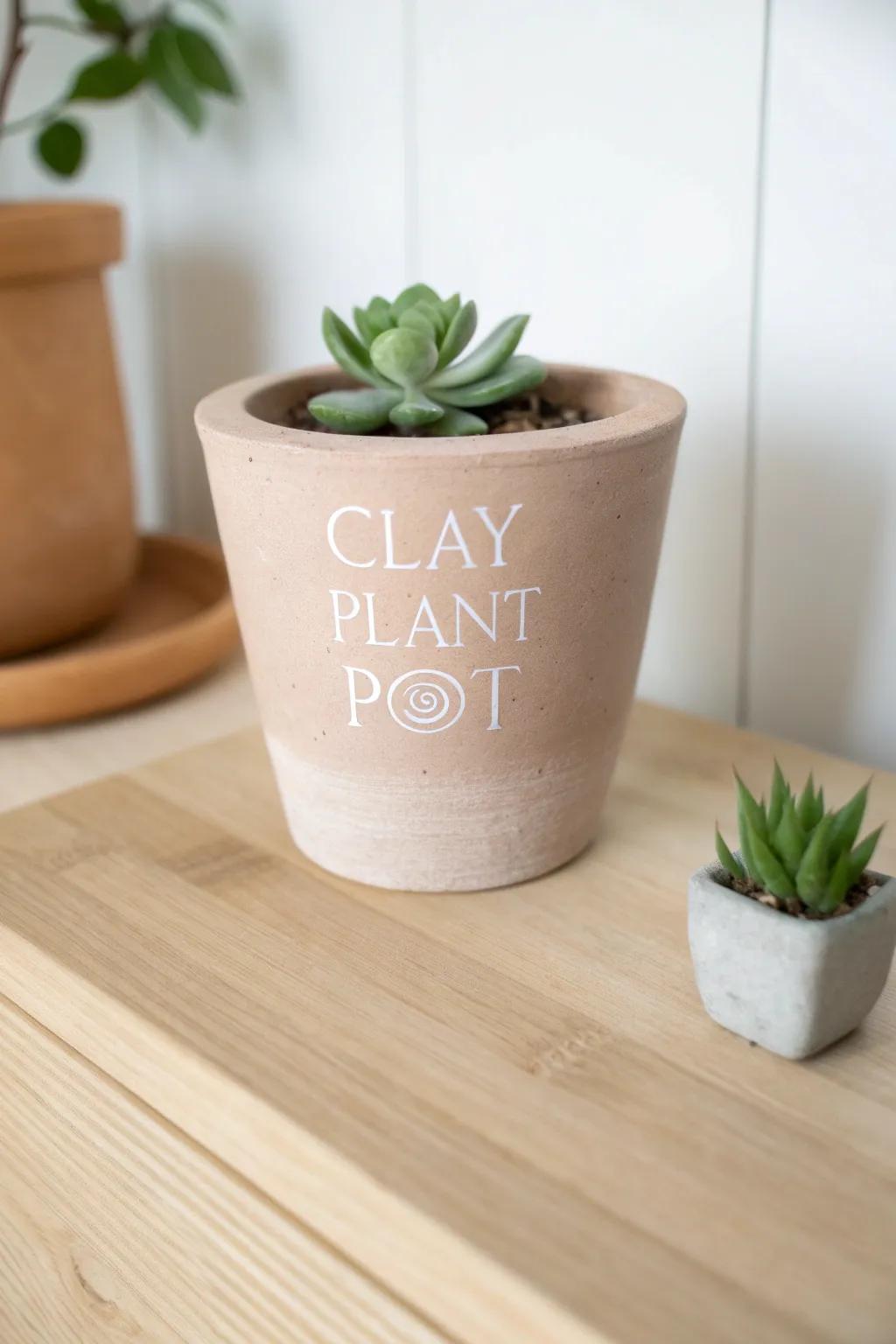 Add a personal touch to your plants with custom engraved clay pots. Perfect for gifting or adding a unique flair to your decor!