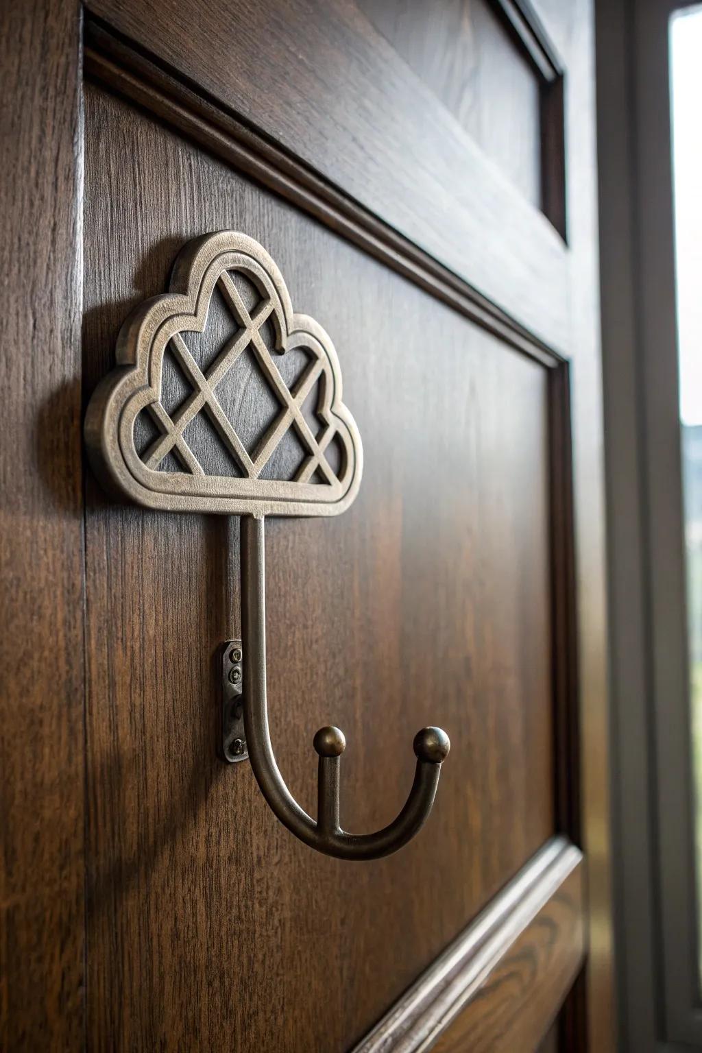 Elevate your space with this stunning geometric cloud wall hook â where artistry meets function.