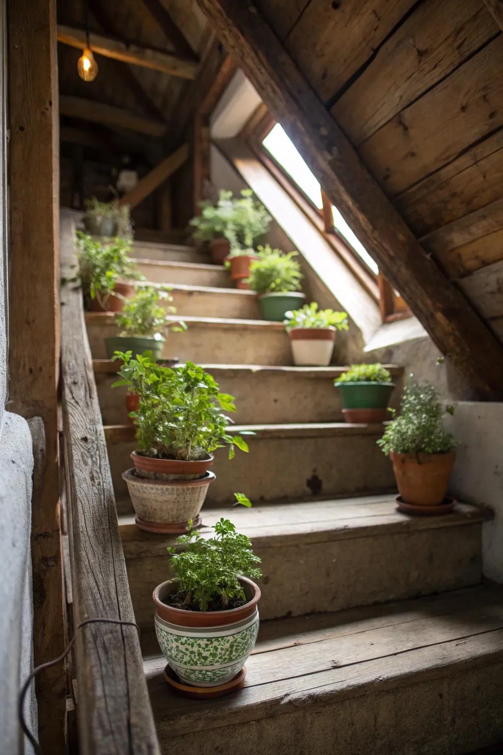 Green stairs bring nature indoors, enhancing your home's ambiance.