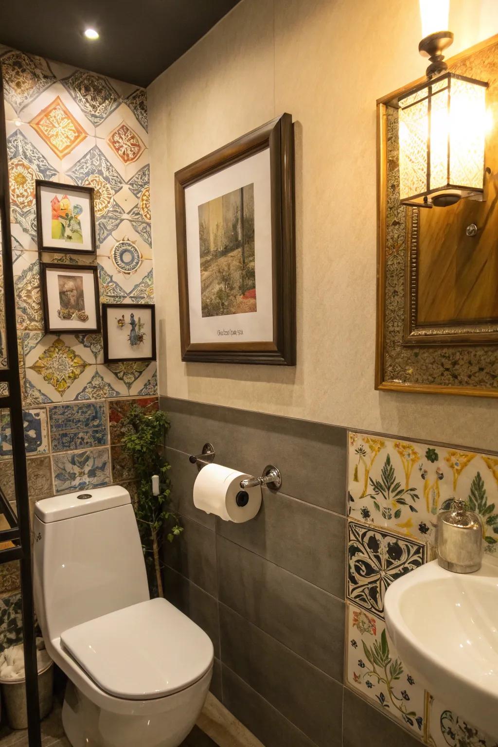 Transform ordinary frames into extraordinary bathroom art.