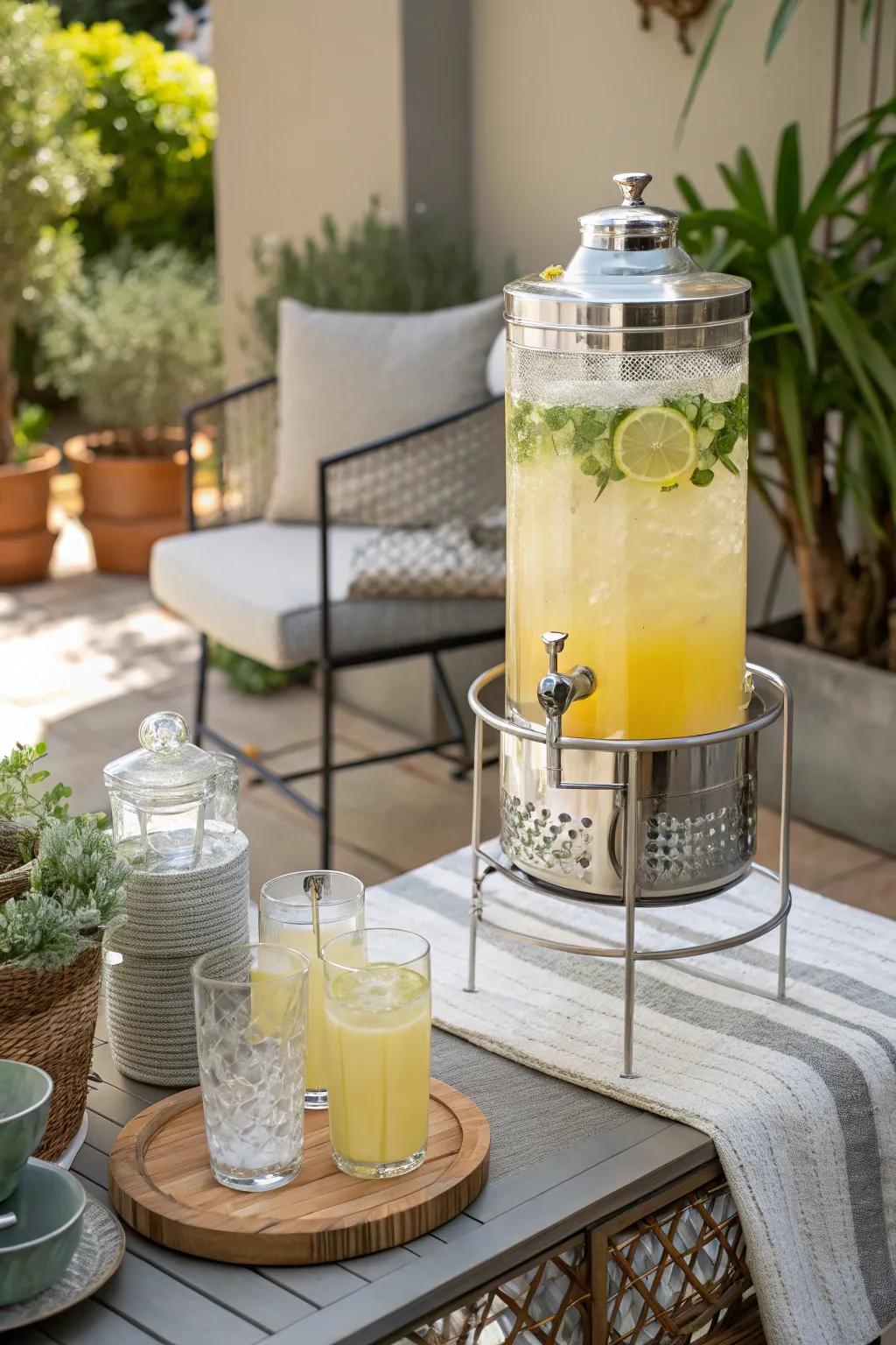 A must-have beverage dispenser for summer gatherings.