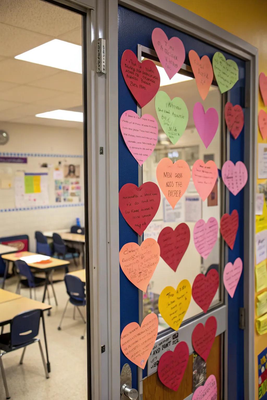 A heart-filled door expressing gratitude