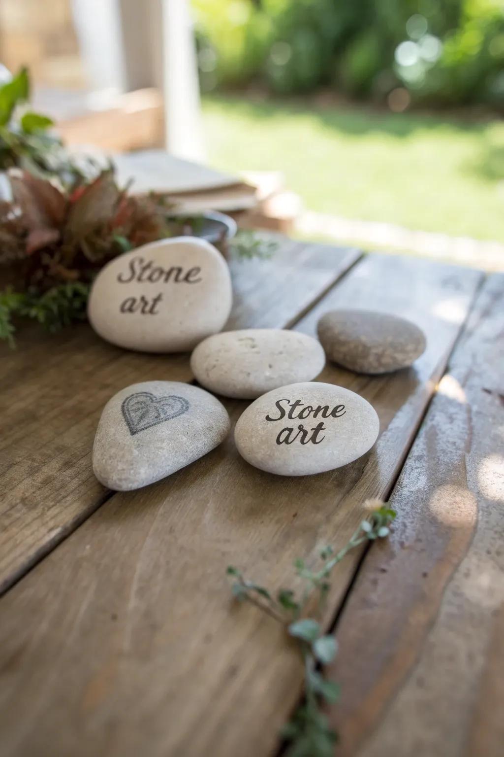 Capture heartfelt wishes with these beautifully crafted wishing stones for a serene and memorable wedding keepsake.