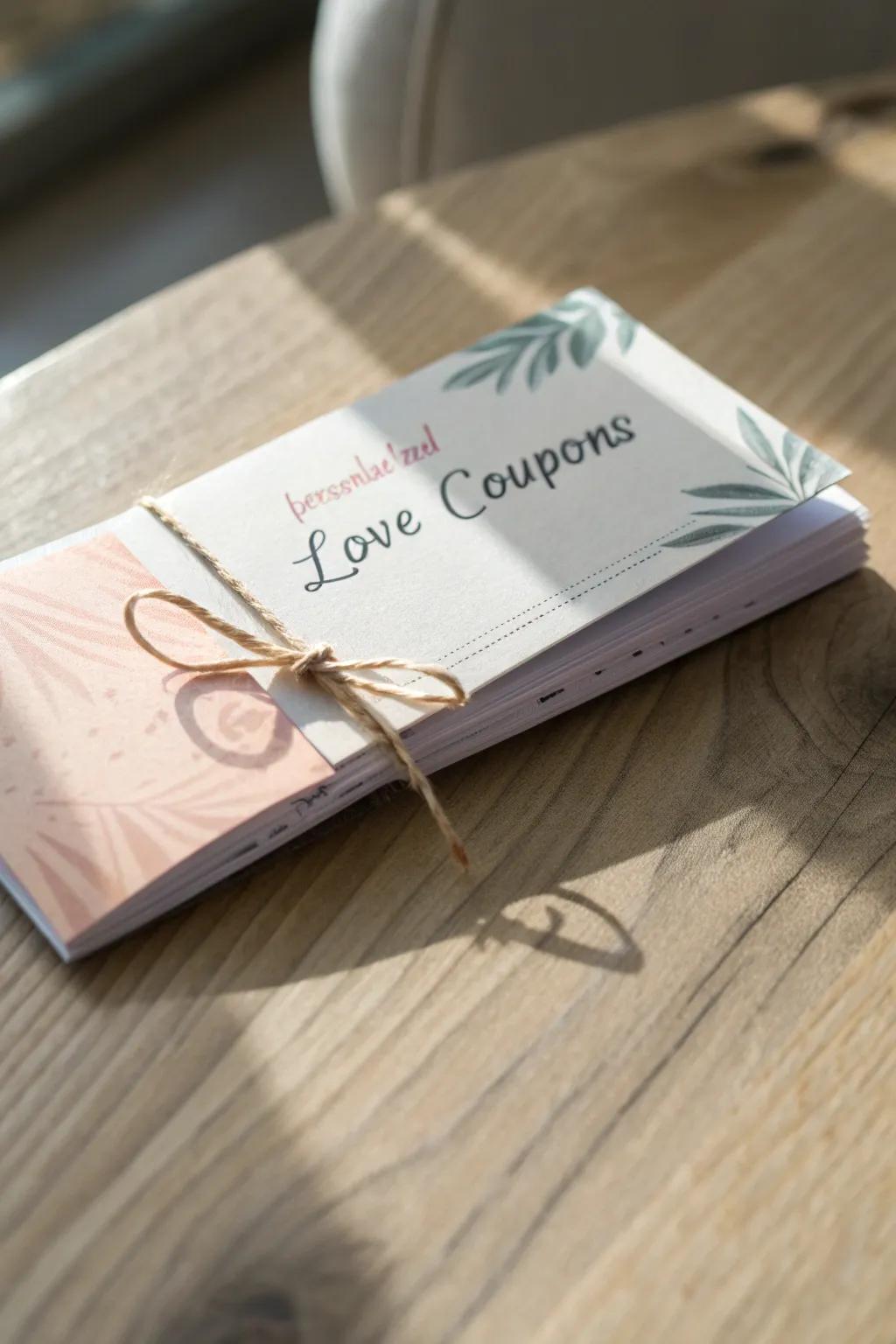 Craft love, give joy: Handmade love coupons for a truly personal Valentine's Day gift.