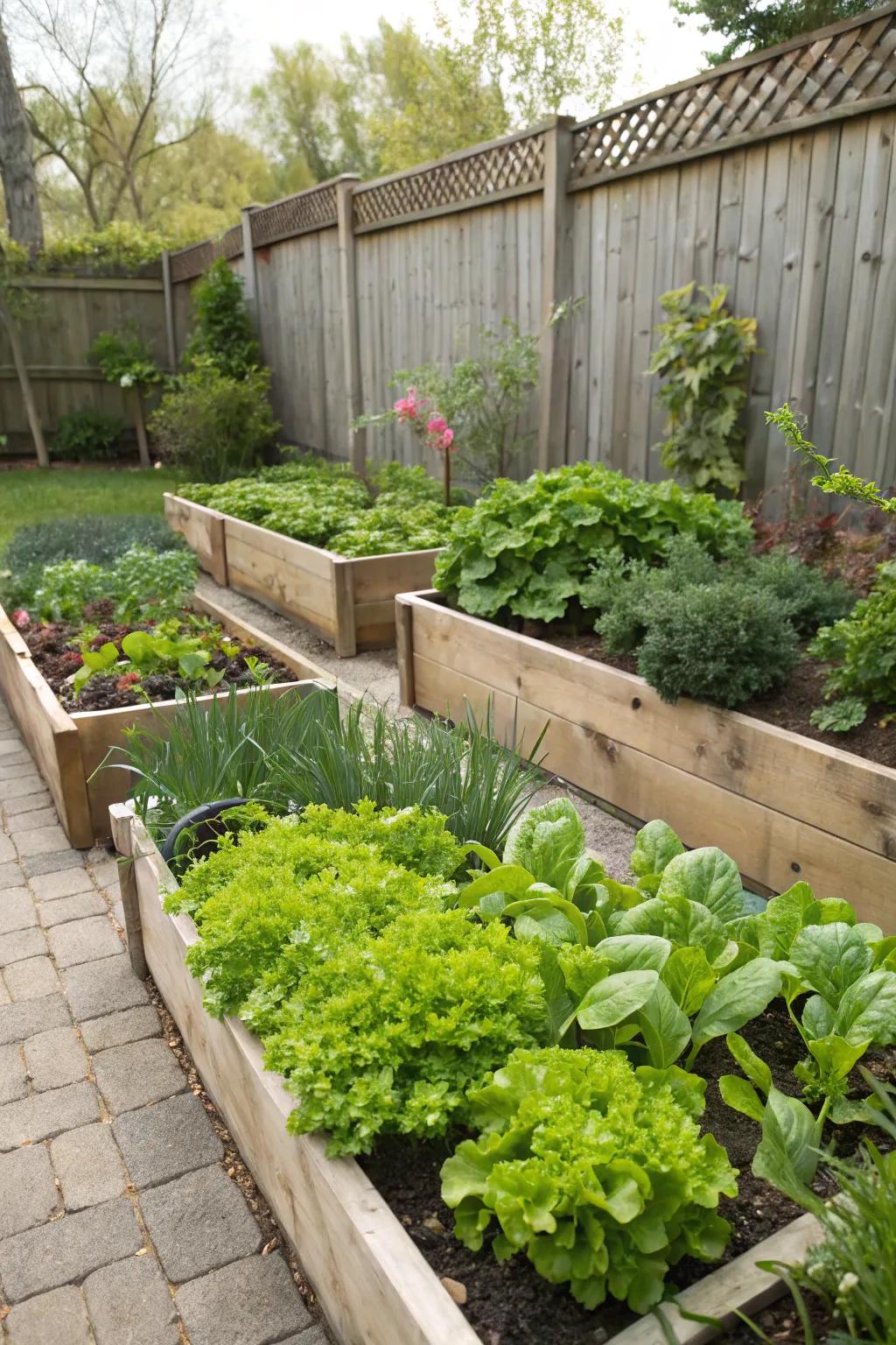 Grow your own food with a corner vegetable garden.