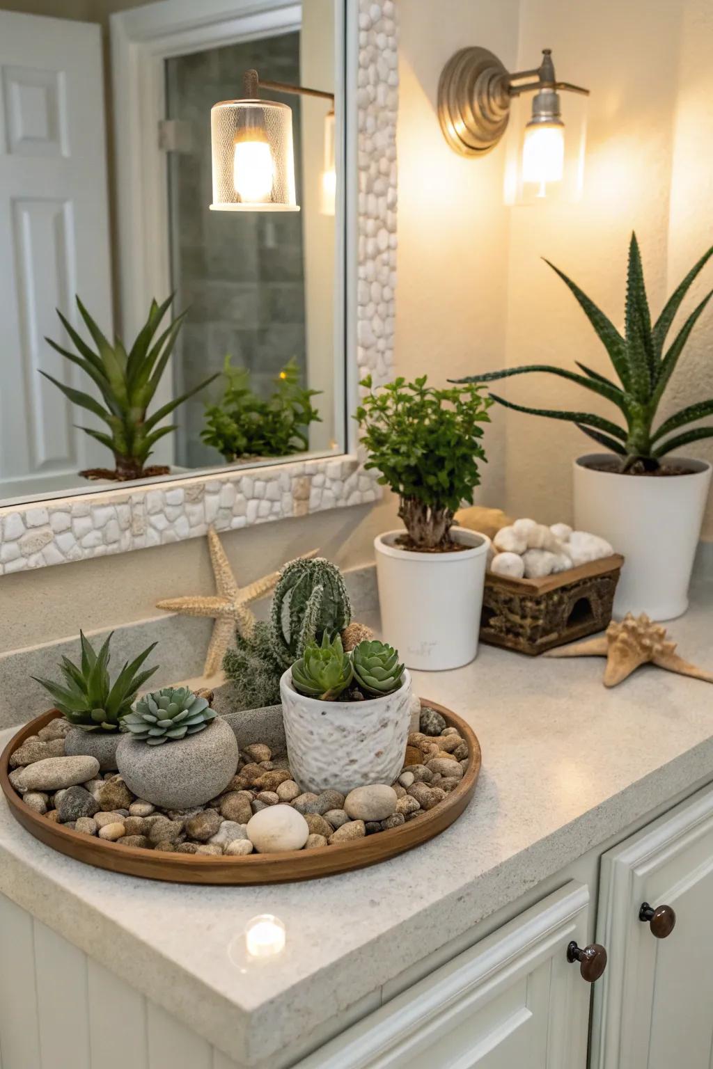 Bring your bathroom to life with a touch of green.