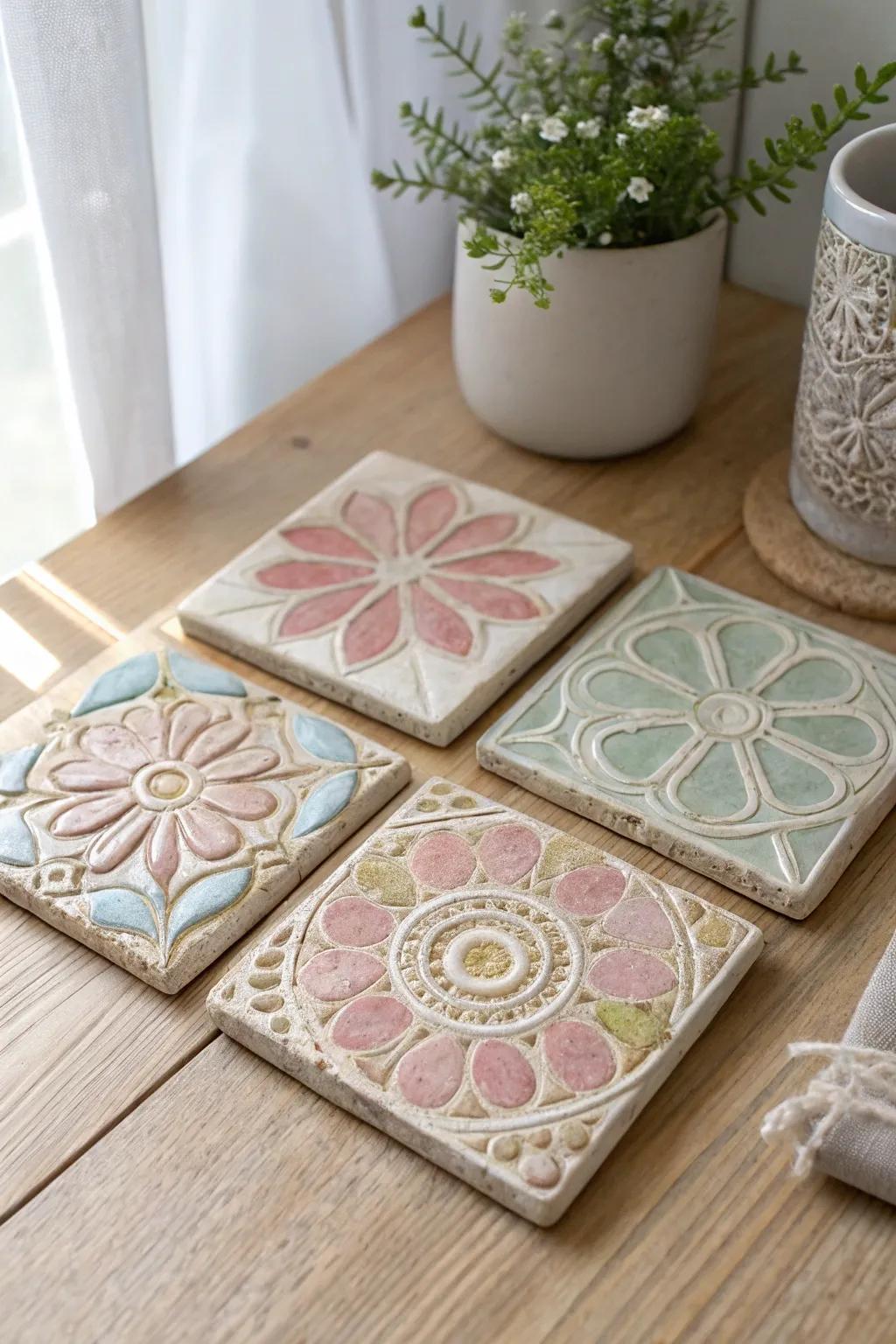 Discover the art of gifting with these personalized tiled coastersâwhere simplicity meets elegance.