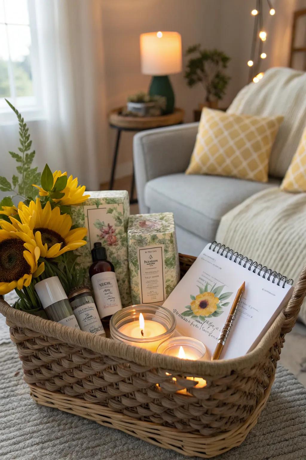 Create a sunflower relaxation corner to unwind.