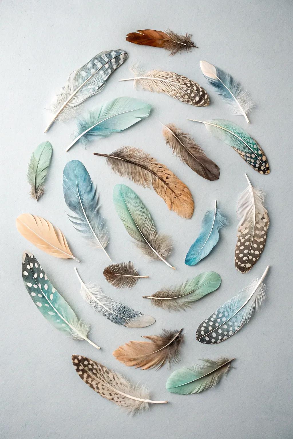 Embrace the freedom of birds in flight through a delicate watercolor collage, where simplicity meets natural elegance.
