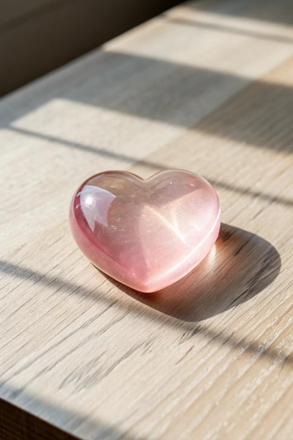 Capture the essence of love with a handmade resin heart. Perfect for adding a touch of warmth to your workspace.