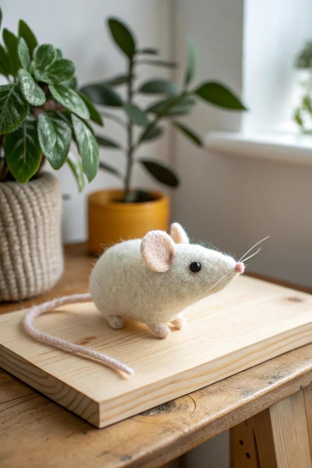 Discover the charm of handcrafted felted mice, a whimsical touch for your minimalist haven.