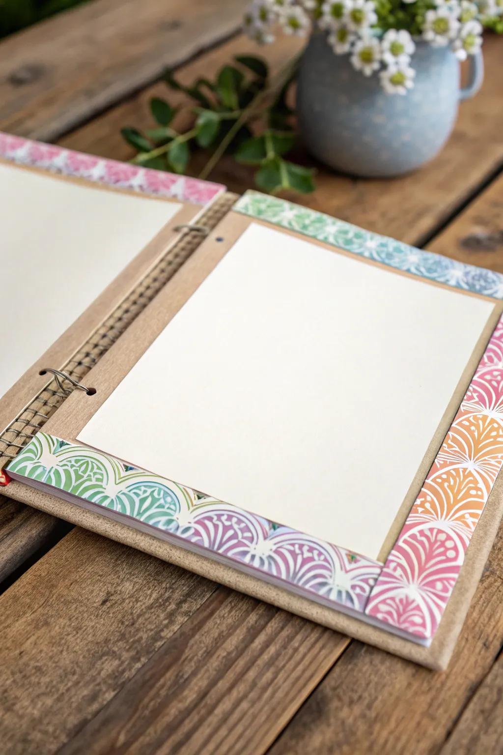 Add a splash of color to your scrapbook with simple yet stunning borders! #CraftingElegance