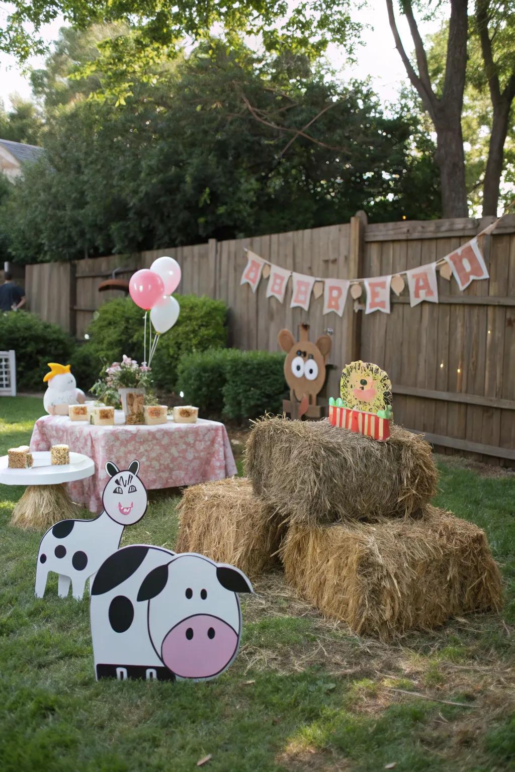 A farmyard fun setup that's down-to-earth and engaging.