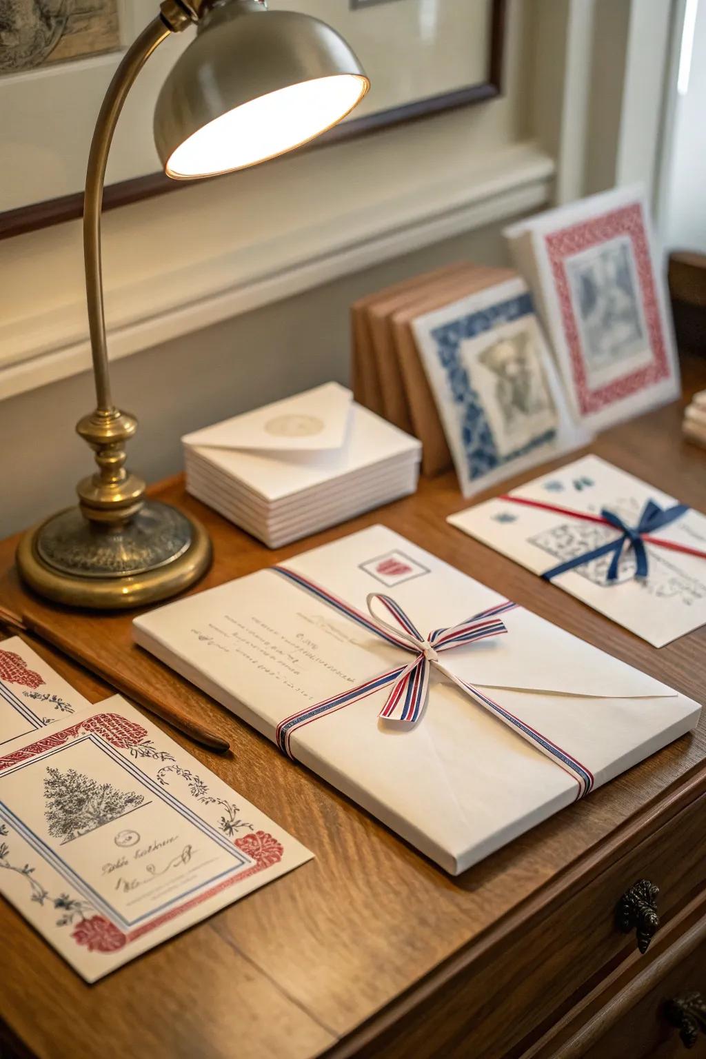 Beautiful hand-stamped stationery for thoughtful correspondence.