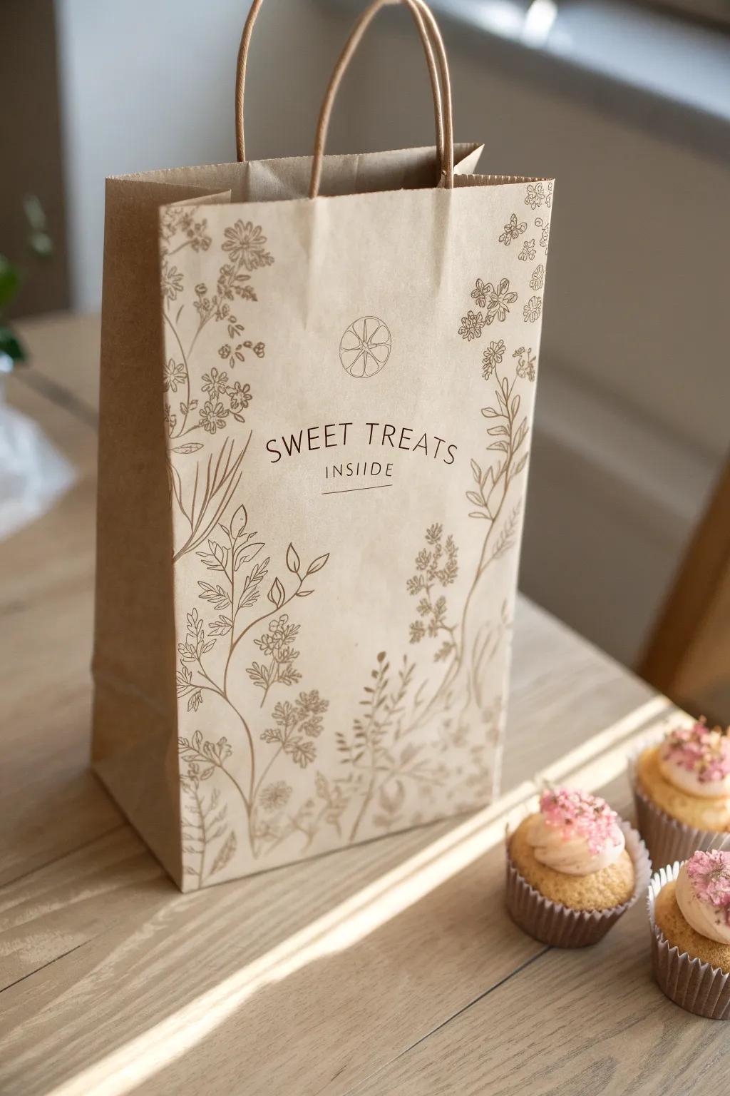 Elevate your cupcake gifting with personalized paper bags that speak from the heart.