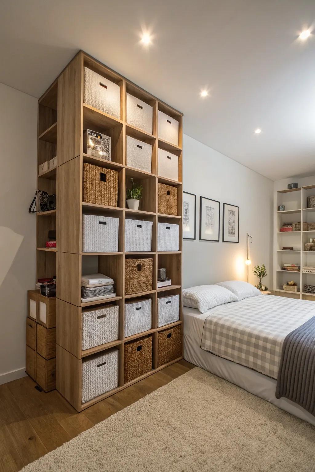 Maximize your storage by stacking cubes vertically.