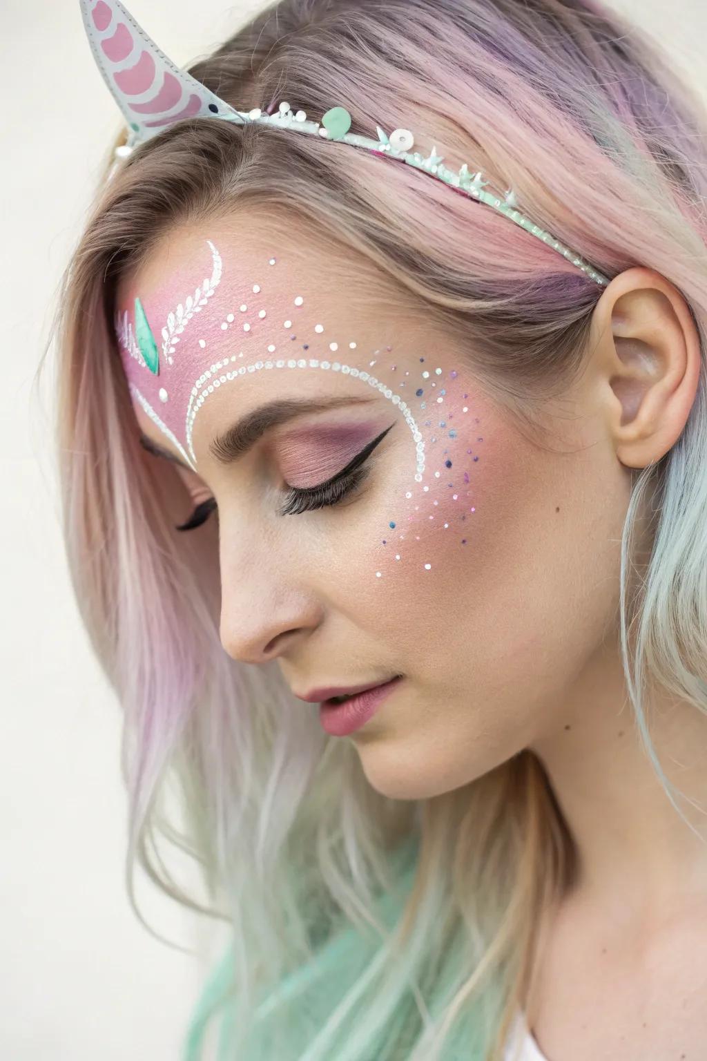 Embrace your inner unicorn with a whimsical touch of pastel magic.