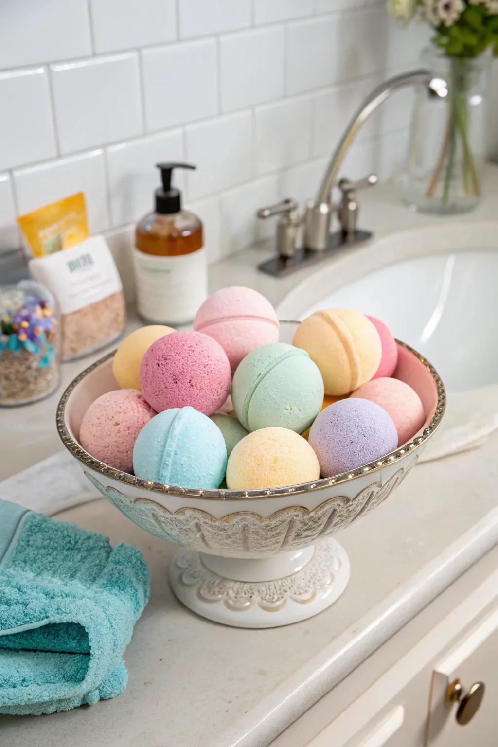 Luxurious bath bombs for a relaxing and indulgent experience.