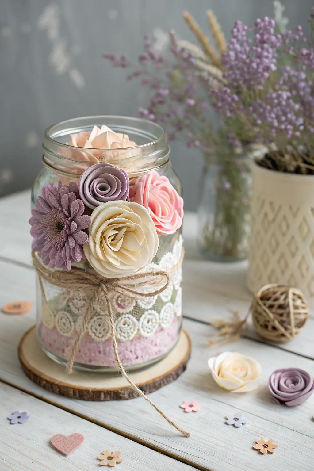 Add a touch of handmade charm to your space with these DIY happy jar embellishments.