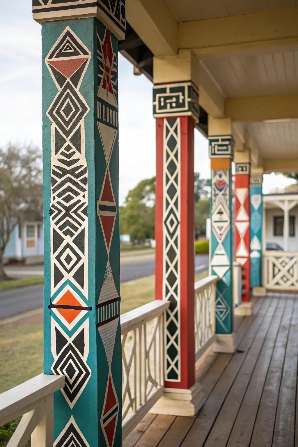 Create interest with geometric patterns.