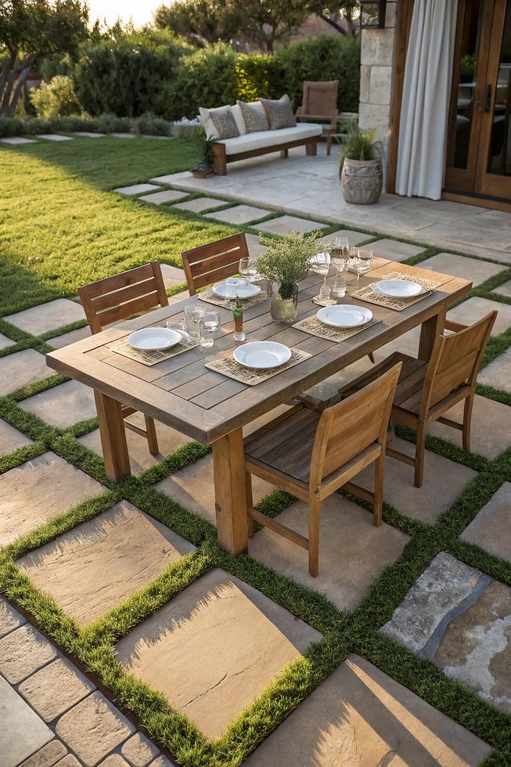 Elevate your outdoor dining experience with a touch of nature and craftsmanship!