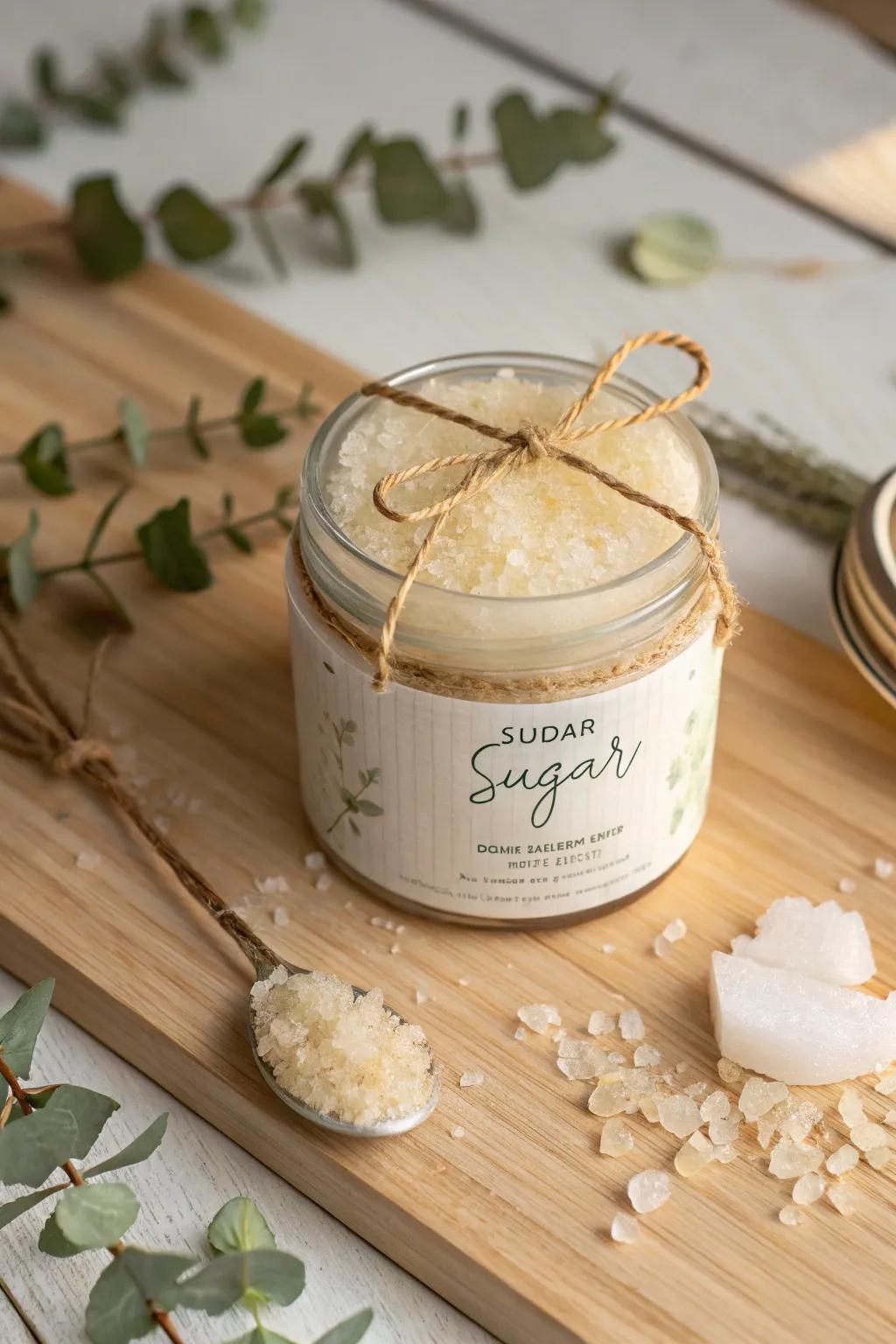 Delight your senses with a touch of handcrafted elegance. #MothersDayDIY #SugarScrub