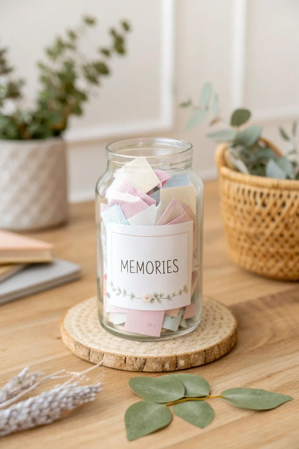 Capture cherished moments with a Memory Jar â a gift of smiles and nostalgia.