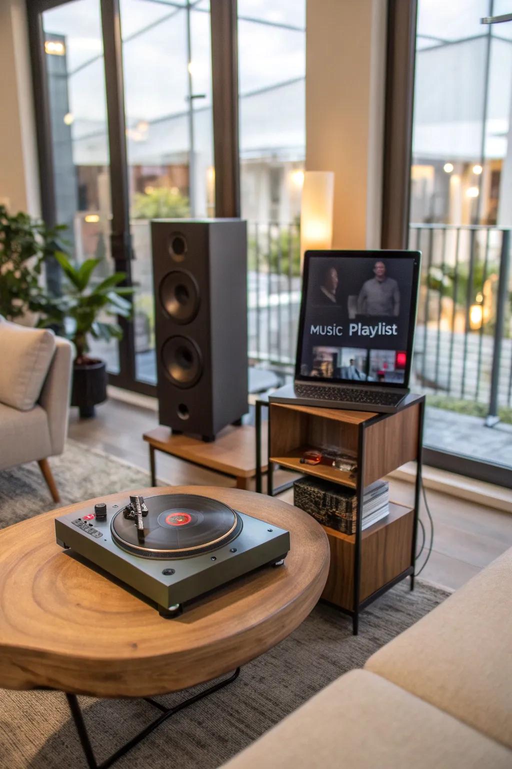 Themed music playlist setting the party mood