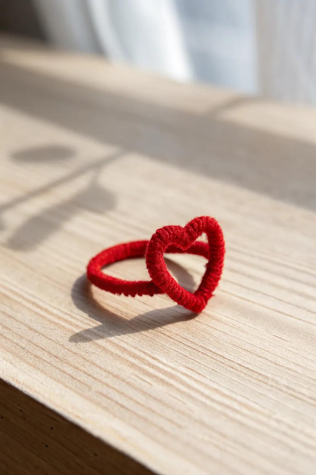 Whimsy meets style with this handcrafted heart ring, perfect for adding a playful touch to your Valentine's Day ensemble.