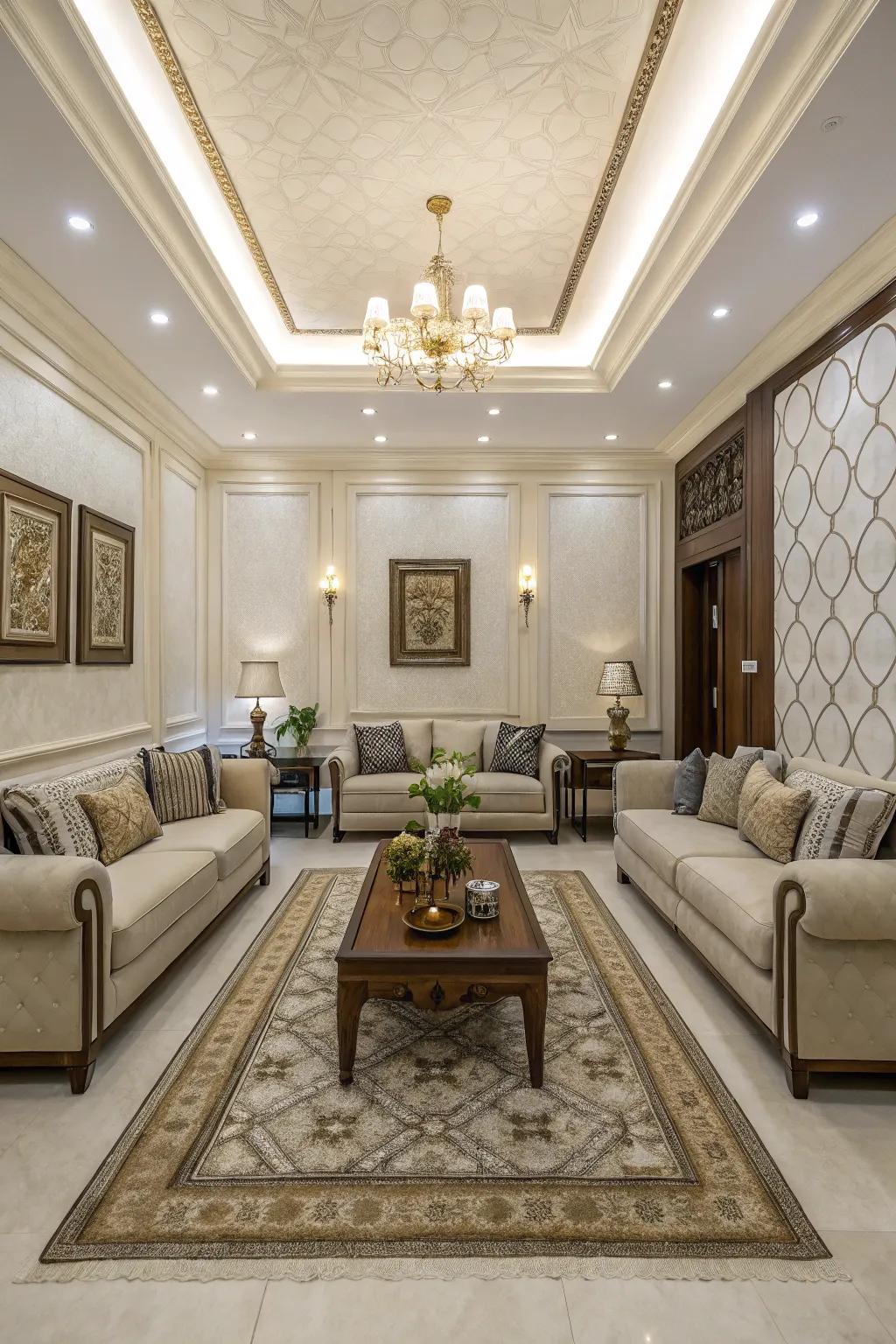 Symmetry brings balance and harmony to your front room.