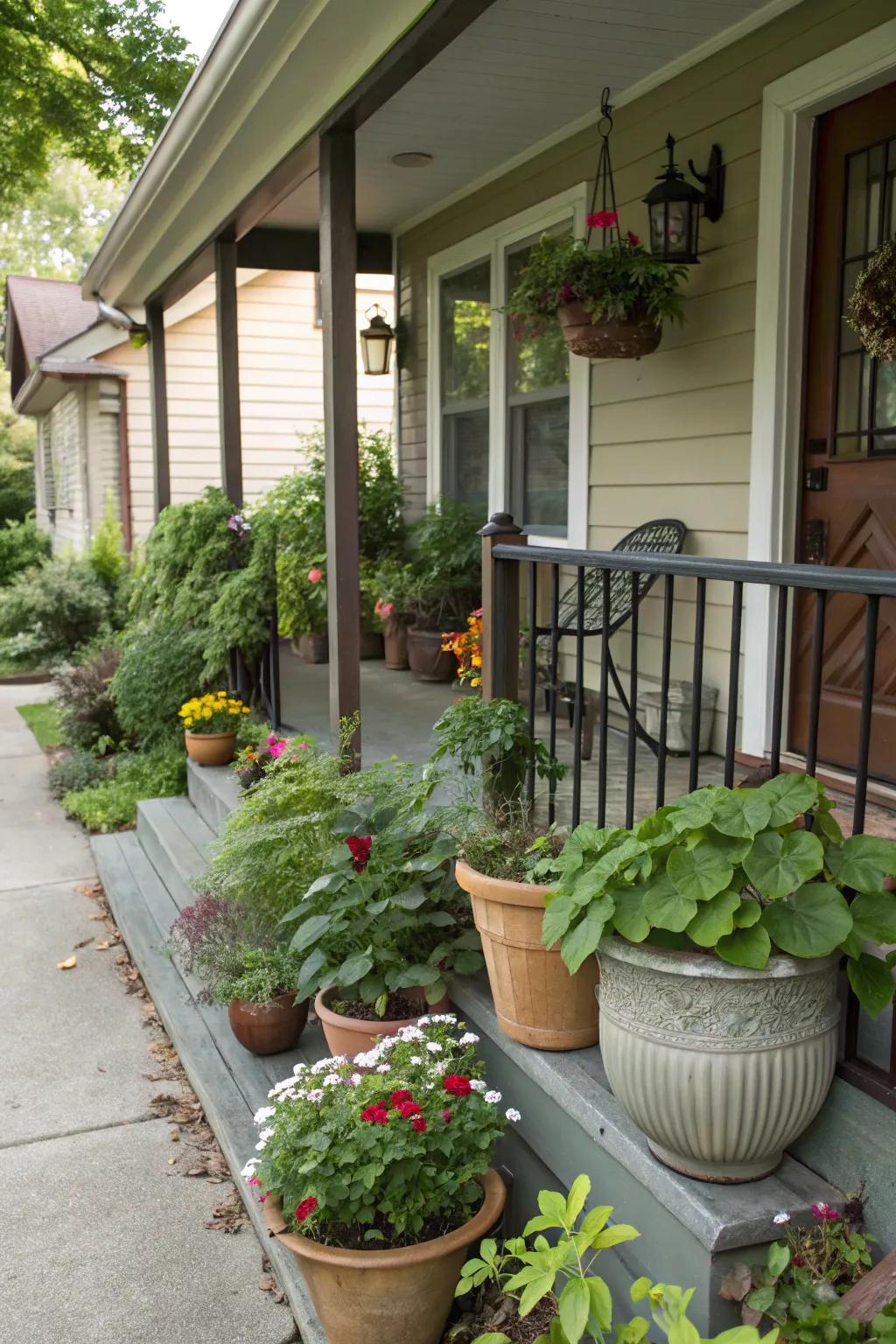 Bring your porch to life with lush greenery.