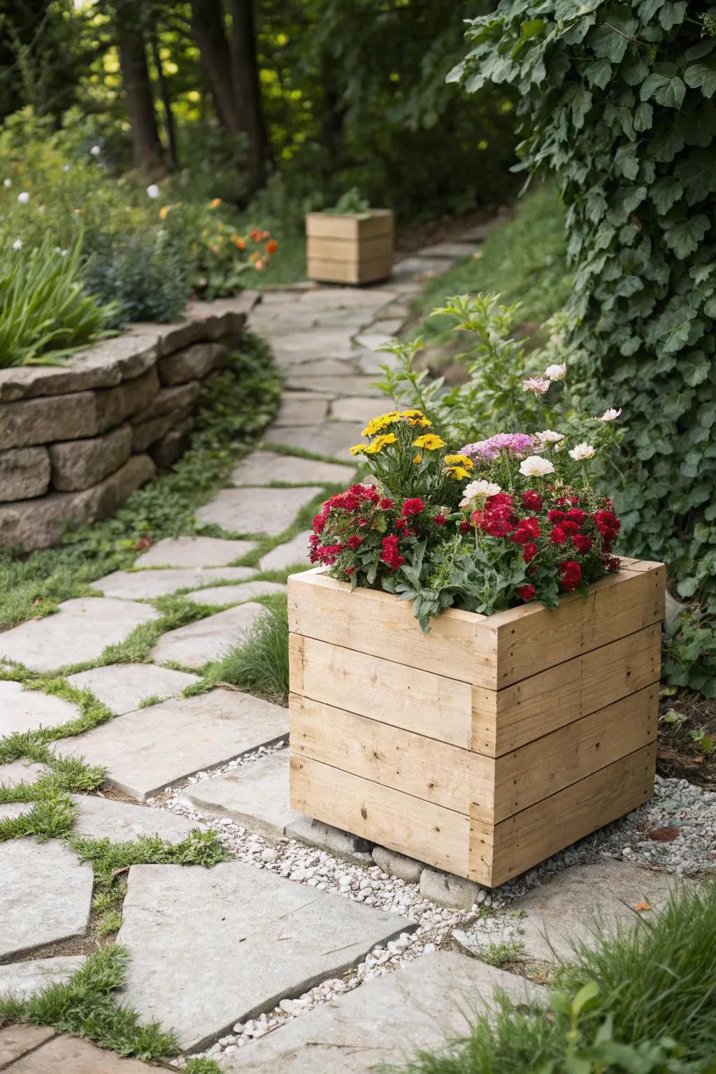 Craft Your Natural Sanctuary: A minimalist block garden that celebrates simplicity and the beauty of nature.
