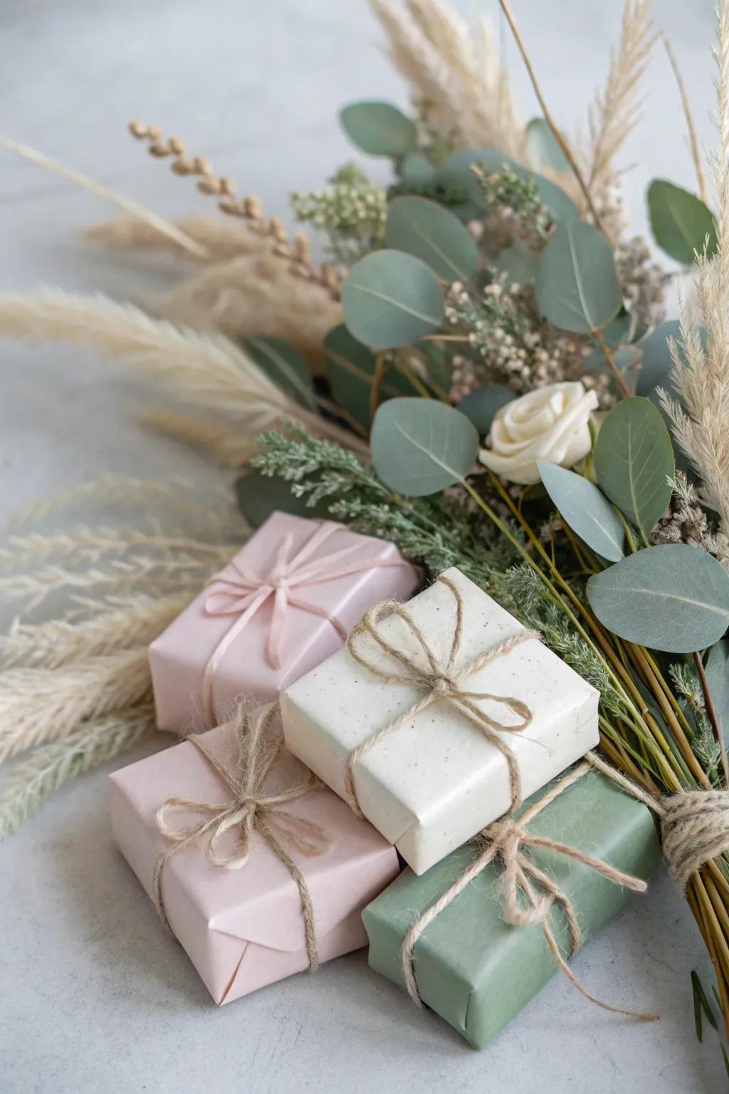 Delight and surprise with a handcrafted gift bouquet, where each small package holds a little joy.