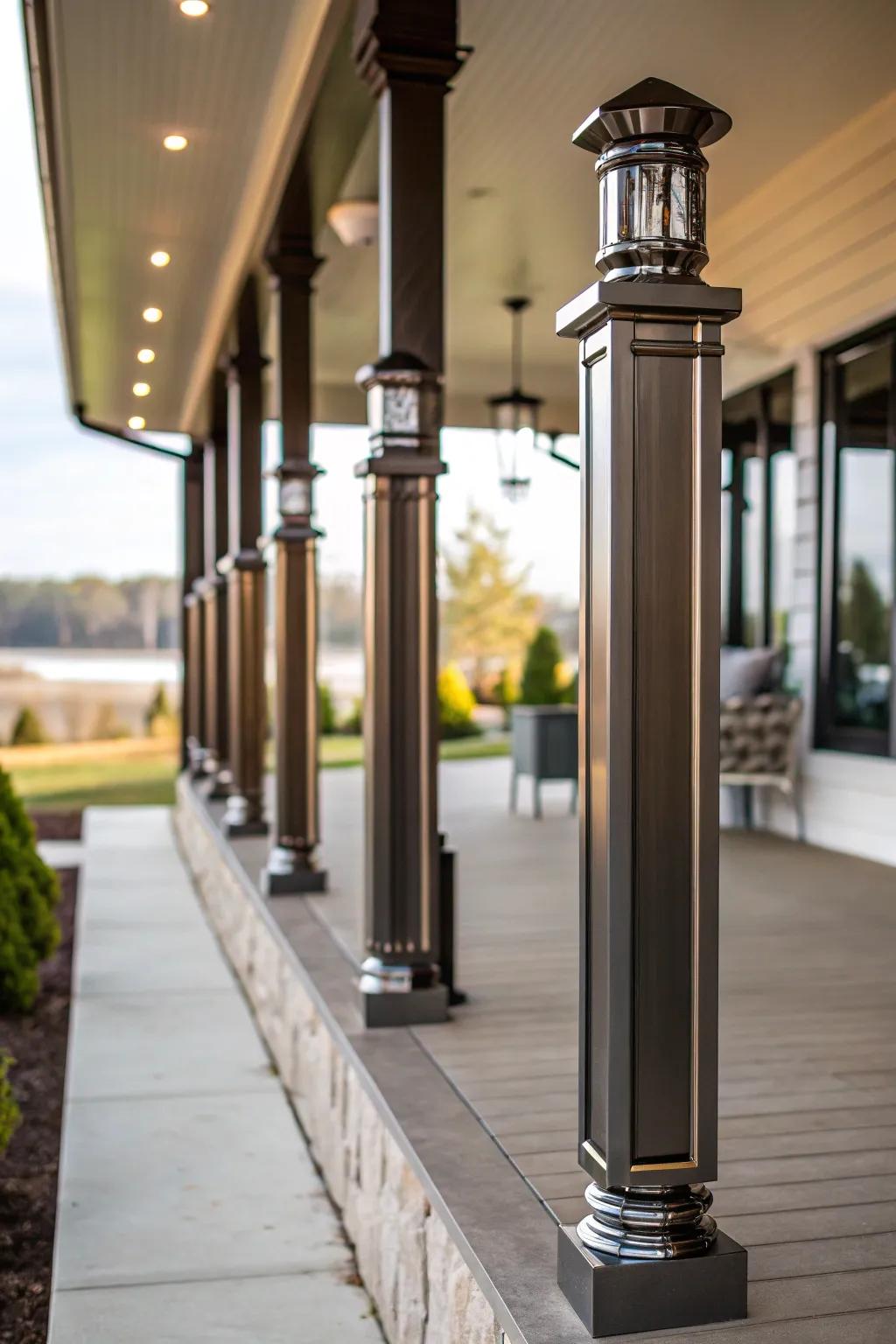 Add sophistication with metallic finishes.