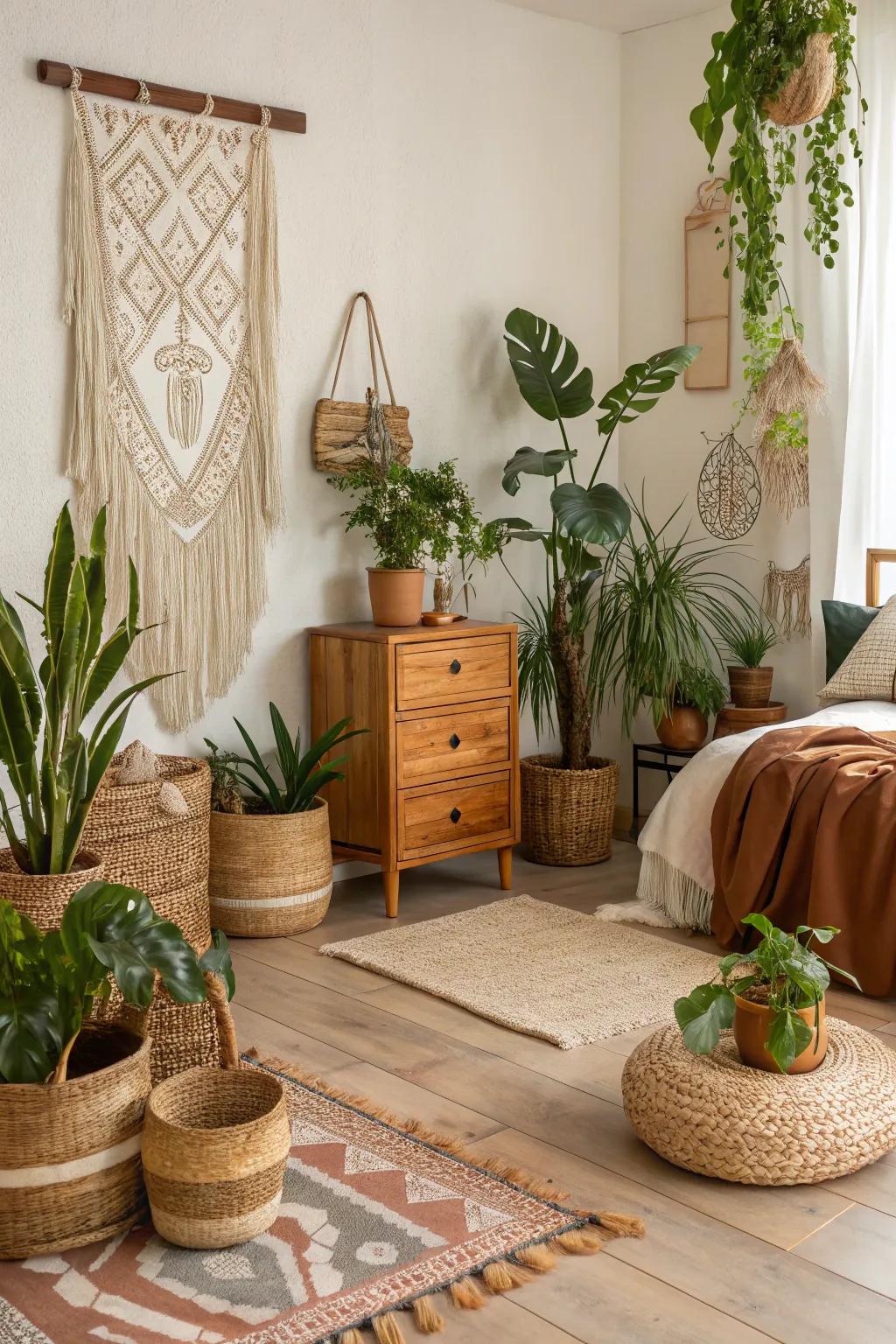 Nature-inspired accents bring life and freshness indoors.